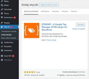 Wtyczka GTM4WP
